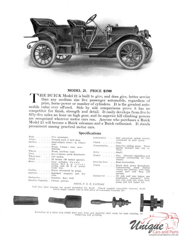 1911 Buick Catalogue Page 17